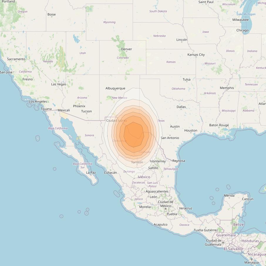 Directv 10 at 103° W downlink Ka-band A4B9 (Marfa) Spot beam coverage map