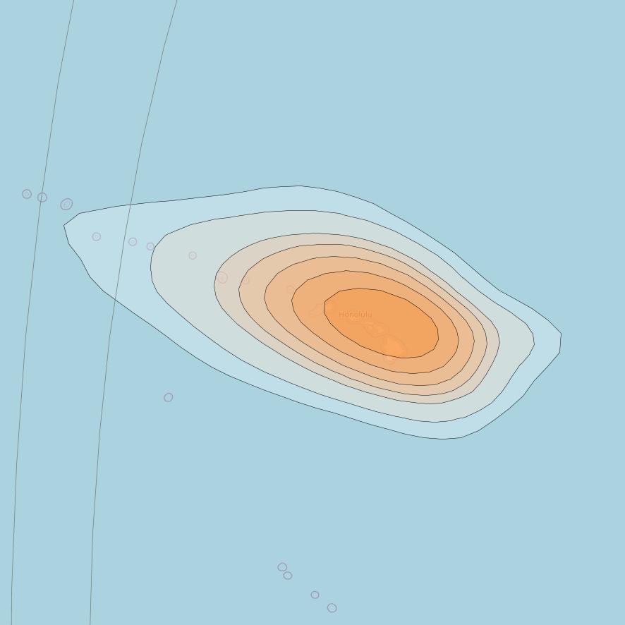 Directv 15 at 103&deg; W downlink Ka-band Hawaii beam coverage map