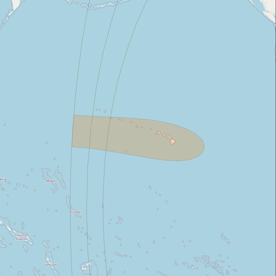 AMC 15 at 105° W downlink Ka-band Spot 7 beam coverage map