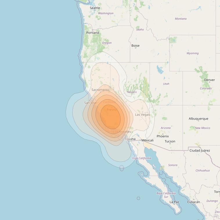 Echostar 17 at 107° W downlink Ka-band Spot U35DL beam coverage map