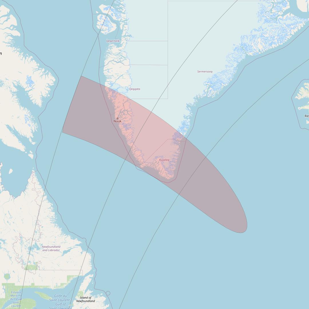 Eutelsat 10B at 10&deg; E downlink Ku-band S025 User Spot beam coverage map