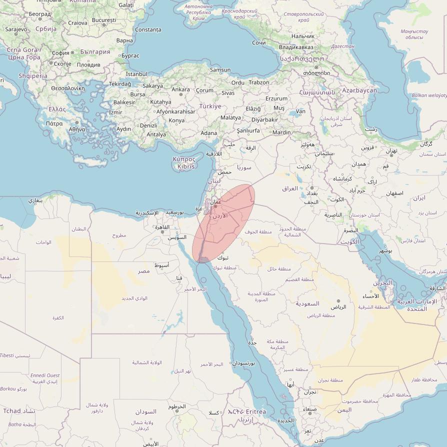 Eutelsat 10B at 10&deg; E downlink Ku-band S041 User Spot beam coverage map