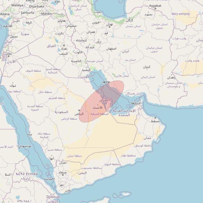 Eutelsat 10B at 10&deg; E downlink Ku-band S045 User Spot beam coverage map