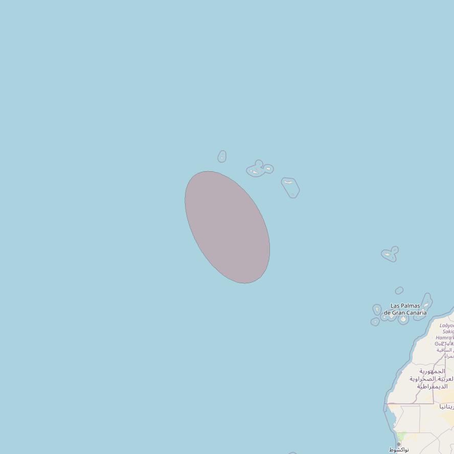 Eutelsat 10B at 10&deg; E downlink Ku-band S076 User Spot beam coverage map
