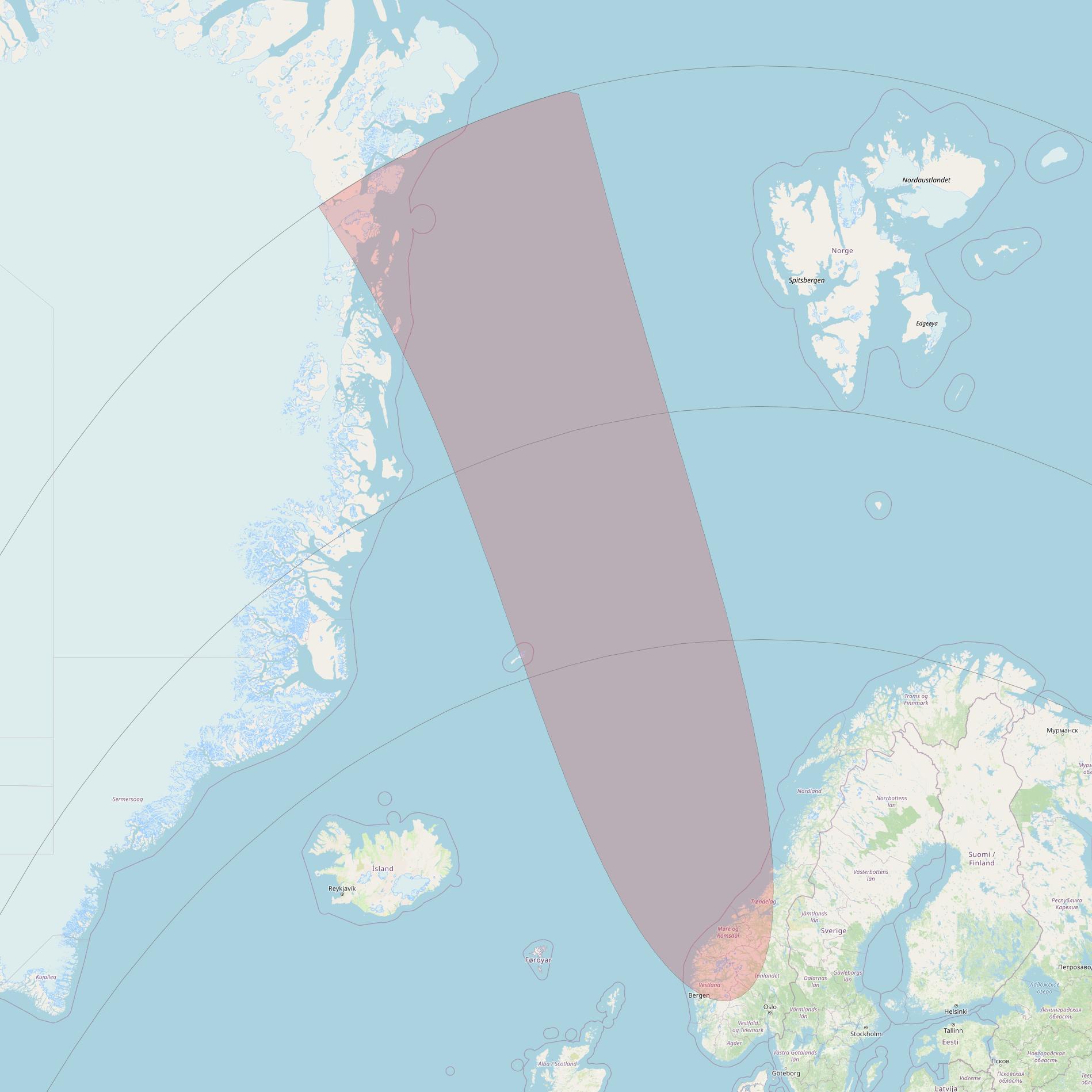 Eutelsat 10B at 10&deg; E downlink Ku-band S077 User Spot beam coverage map