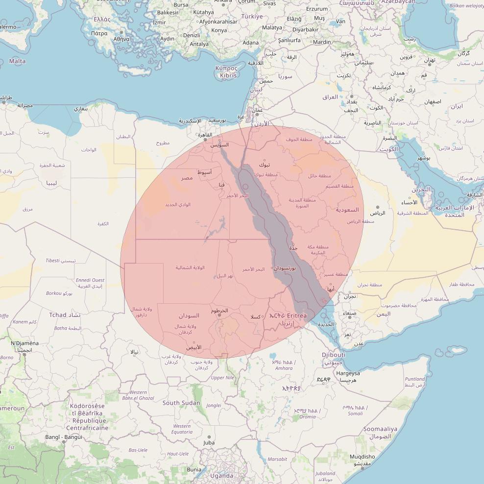 Eutelsat 10B at 10&deg; E downlink Ku-band S112 User Spot beam coverage map