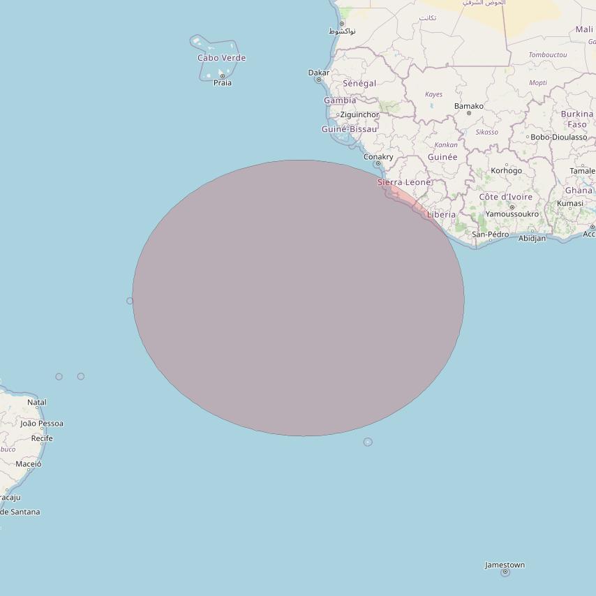 Eutelsat 10B at 10&deg; E downlink Ku-band S122 User Spot beam coverage map