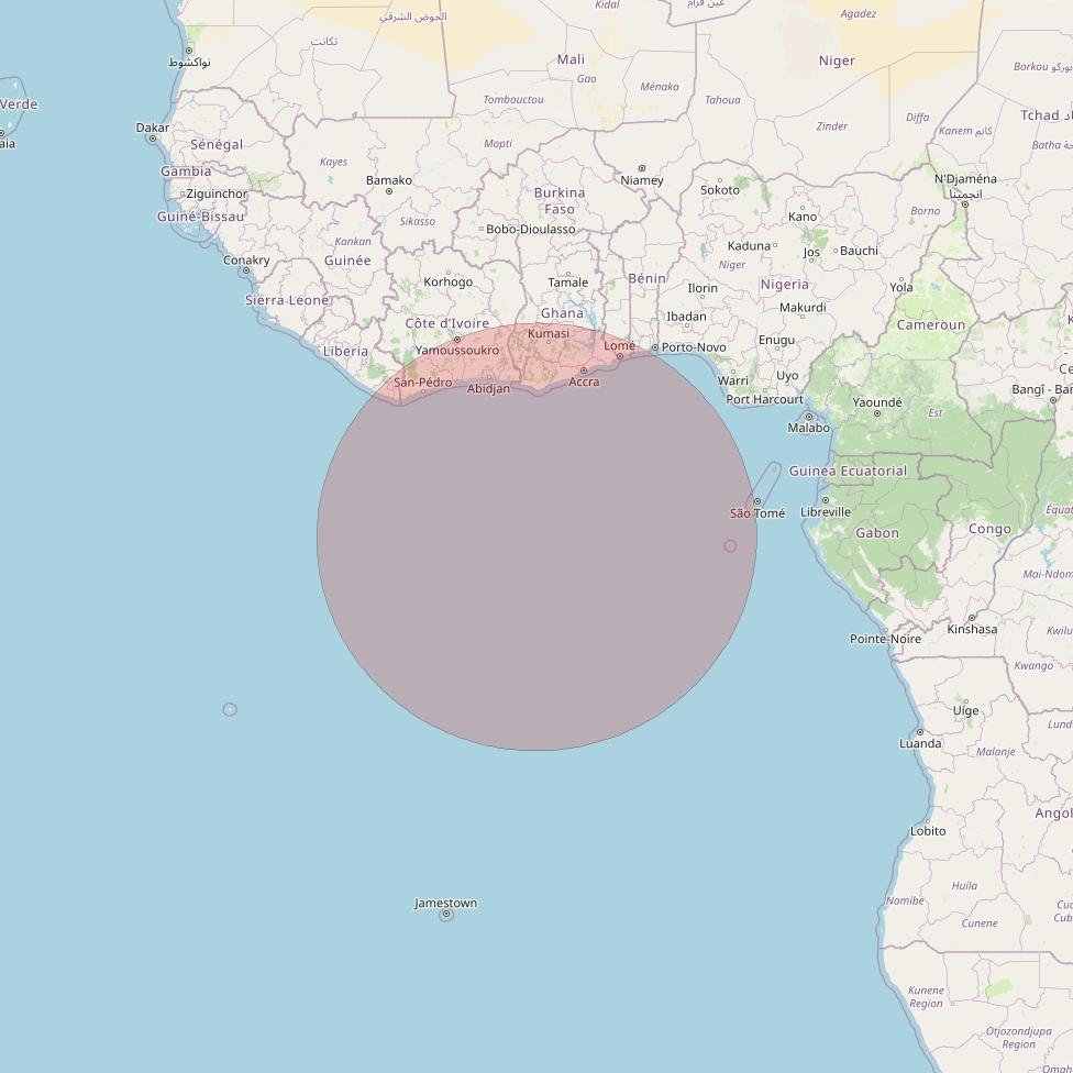 Eutelsat 10B at 10&deg; E downlink Ku-band S123 User Spot beam coverage map