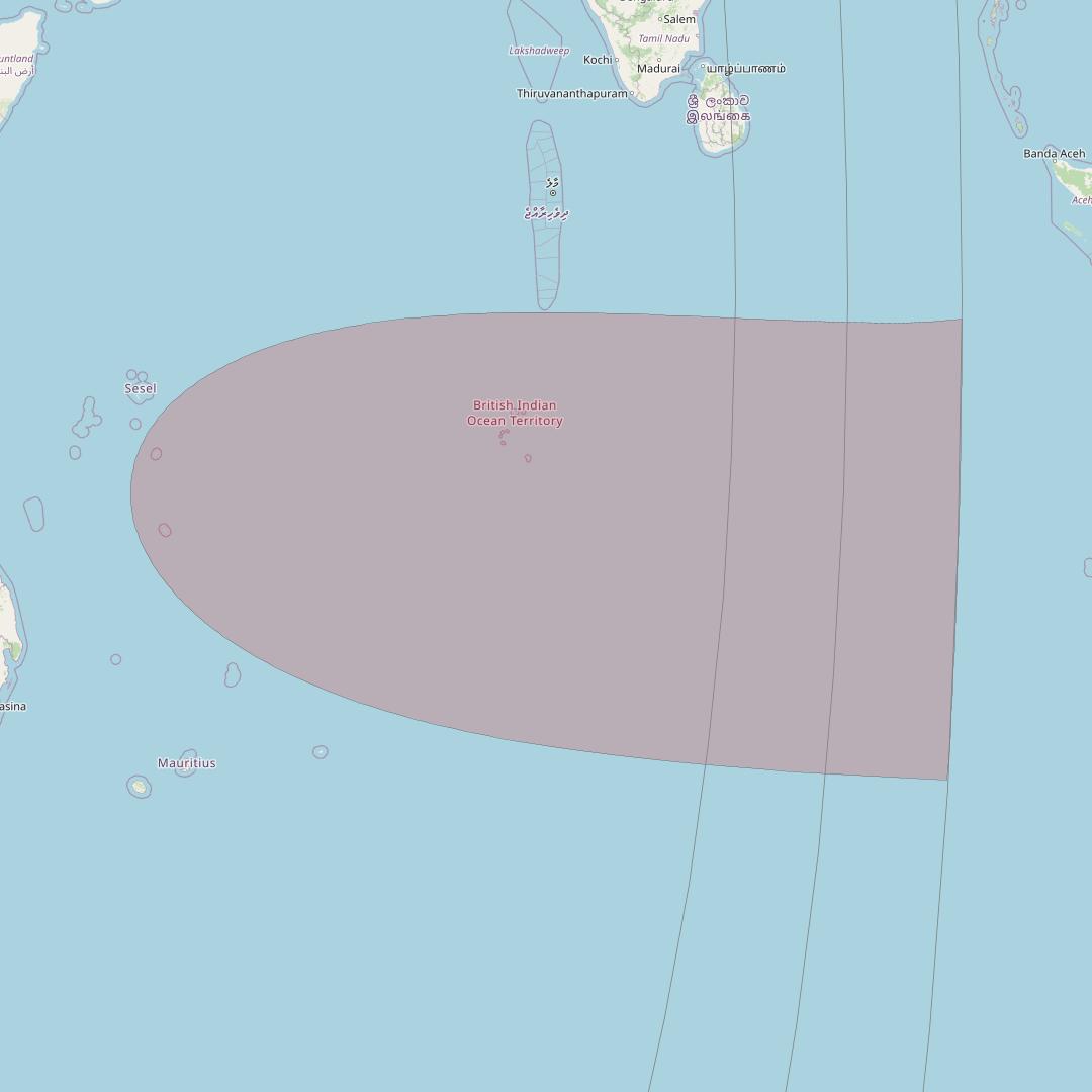 Eutelsat 10B at 10&deg; E downlink Ku-band S127 User Spot beam coverage map