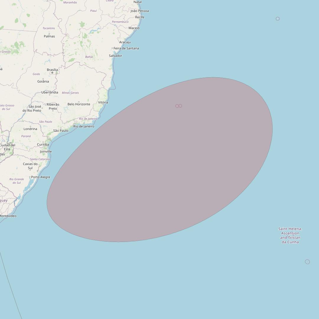 Eutelsat 10B at 10&deg; E downlink Ku-band S134 User Spot beam coverage map