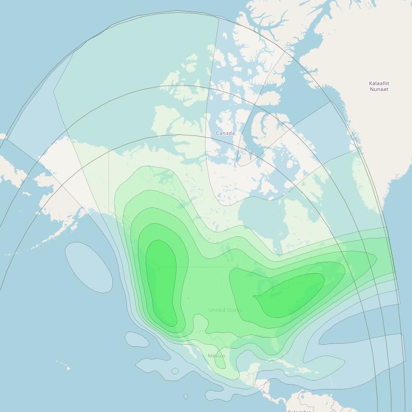 Sirius FM-6 at 116° W downlink S-band CONUS (SD1) beam coverage map