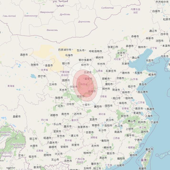 Thaicom 4 at 119° E downlink Ku-band Spot 306 beam coverage map