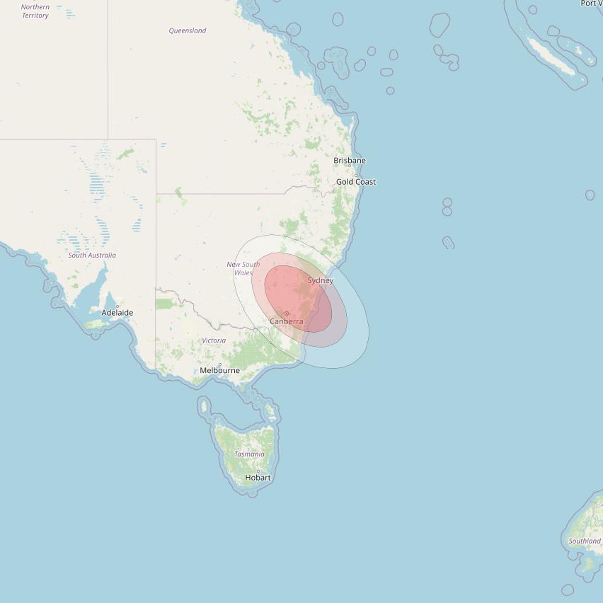 Thaicom 4 at 119° E downlink Ku-band Spot 507 beam coverage map