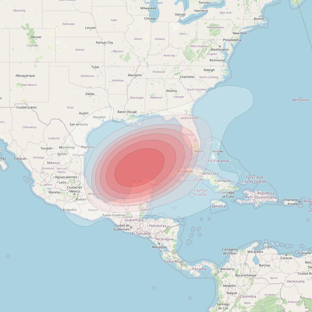 SES 15 at 129° W downlink Ku-band User Spot 26 beam coverage map