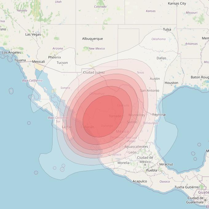 SES 15 at 129° W downlink Ku-band User Spot 28 beam coverage map