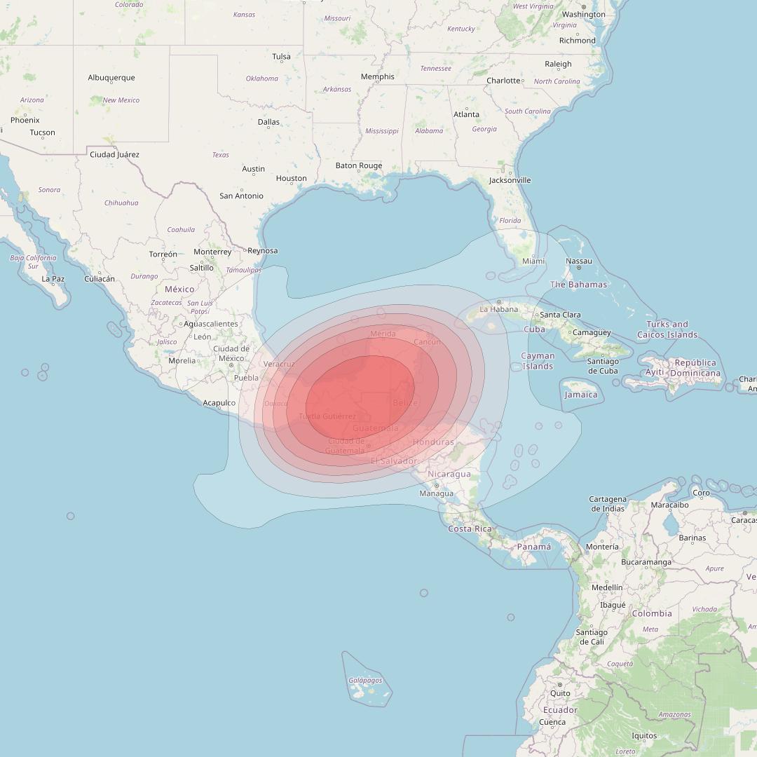 SES 15 at 129° W downlink Ku-band User Spot 31 beam coverage map