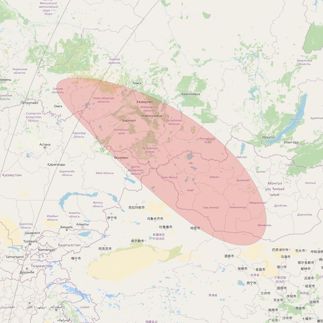 APSTAR 6D at 134° E downlink Ku-band S15 User Spot beam coverage map