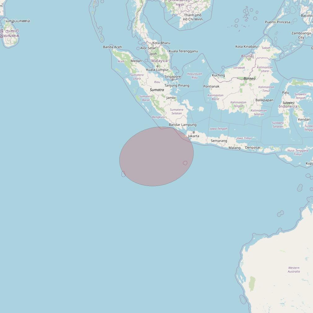 APSTAR 6D at 134° E downlink Ku-band S50 User Spot beam coverage map