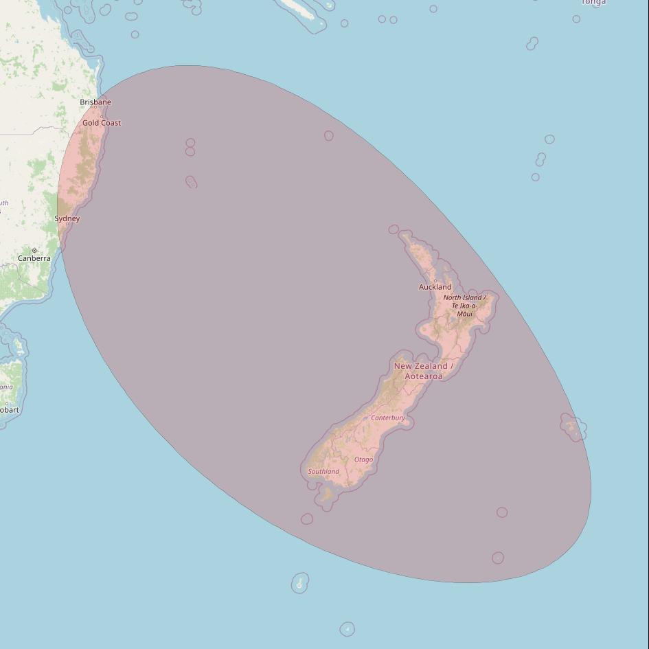 APSTAR 6D at 134° E downlink Ku-band S69 User Spot beam coverage map