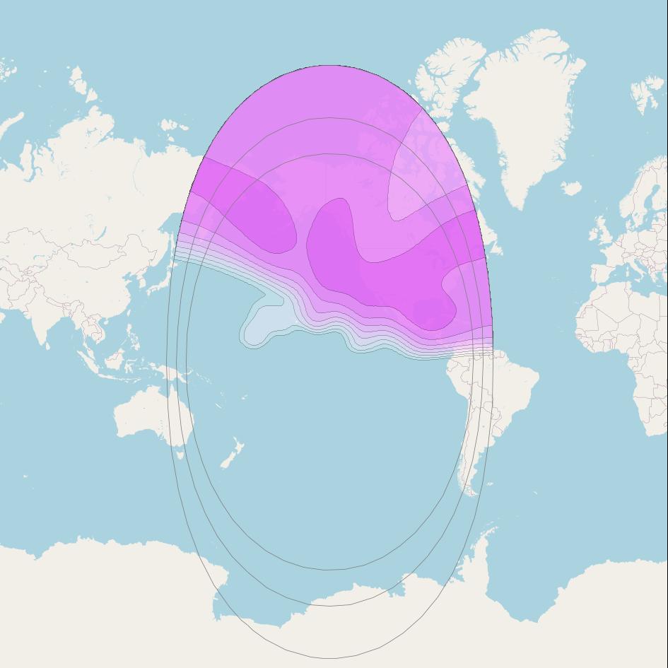 SES 22 at 139&deg; W downlink C-band North America beam coverage map