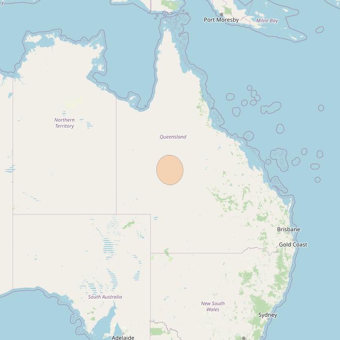 NBN-Co 1A at 140° E downlink Ka-band 04 narrow spot beam coverage map