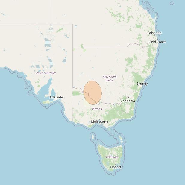 NBN-Co 1A at 140° E downlink Ka-band 39 narrow spot beam coverage map