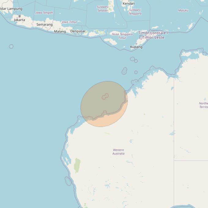 NBN-Co 1A at 140° E downlink Ka-band 80 wide spot beam coverage map