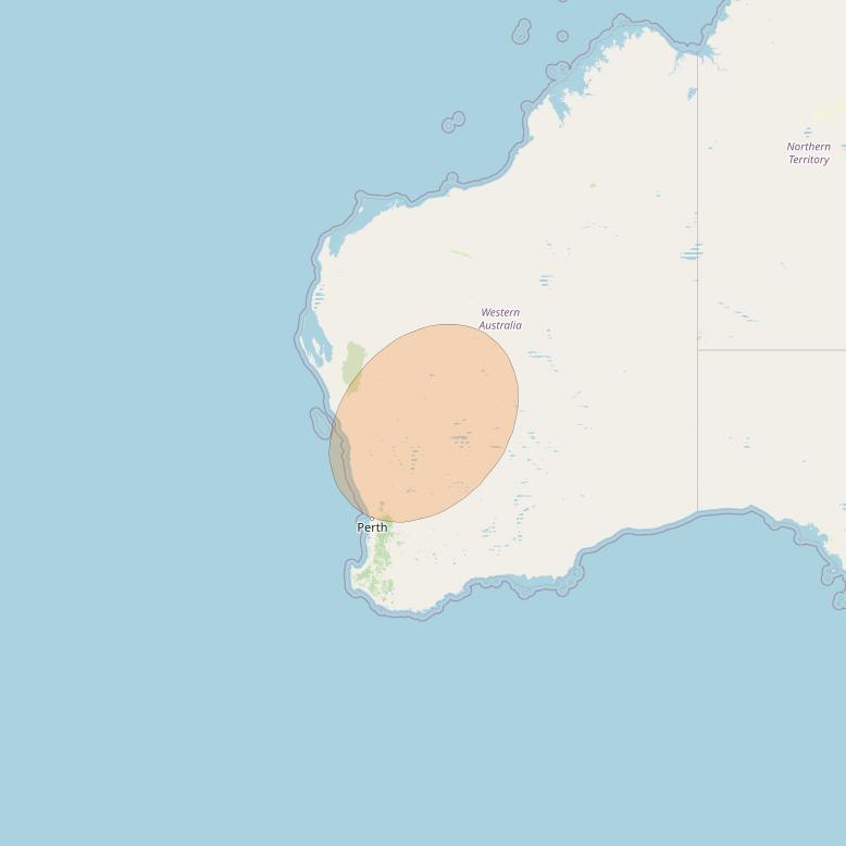 NBN-Co 1A at 140° E downlink Ka-band 92 wide spot beam coverage map