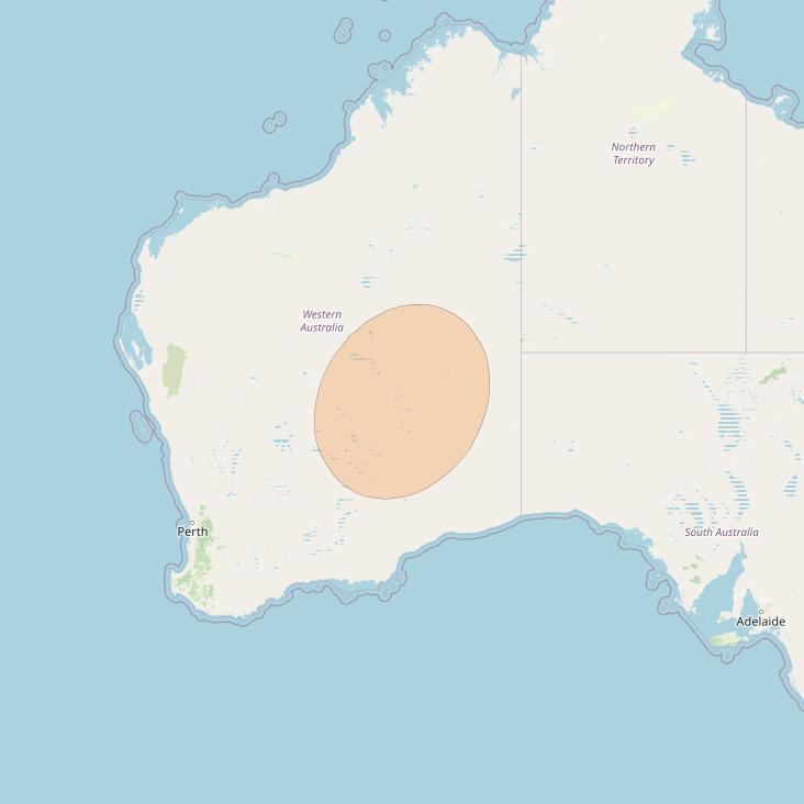 NBN-Co 1A at 140° E downlink Ka-band 93 wide spot beam coverage map