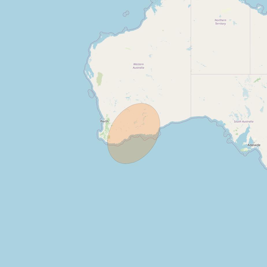 NBN-Co 1A at 140° E downlink Ka-band 97 wide spot beam coverage map