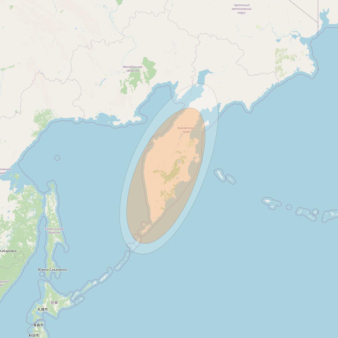 Express AM5 at 140° E downlink Ka-band Spot 09 beam coverage map