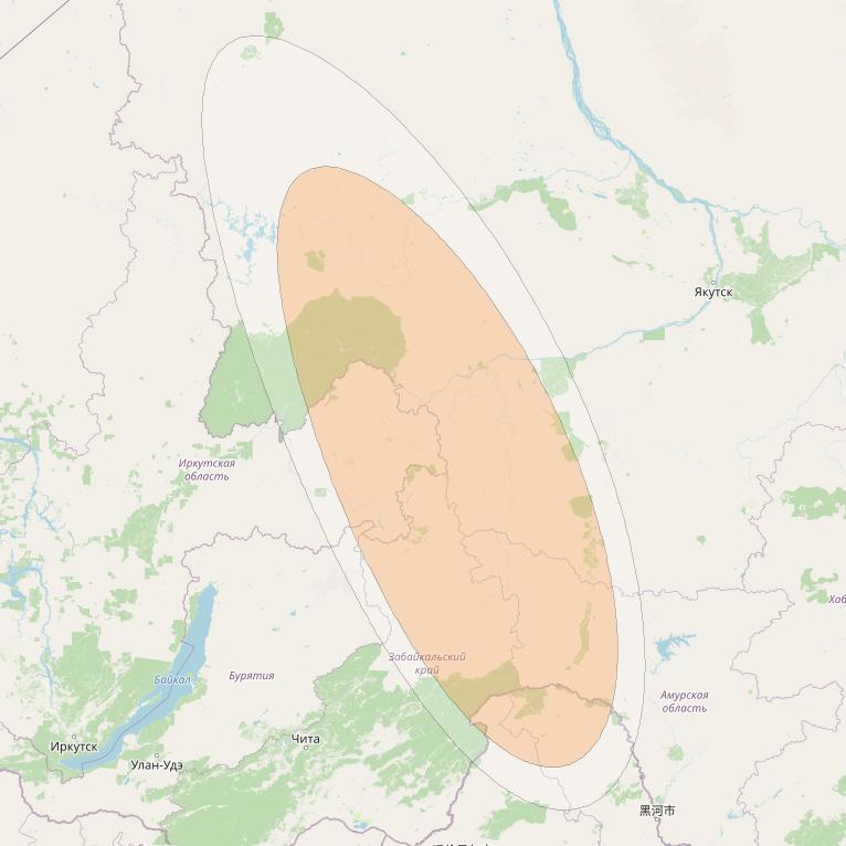 Express AM5 at 140° E downlink Ka-band Spot 10 beam coverage map