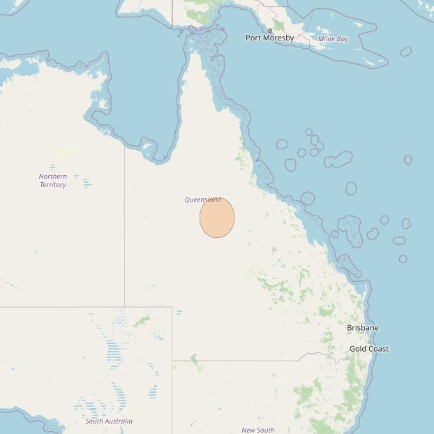 NBN-Co 1B at 145° E downlink Ka-band N004 User Spot beam coverage map