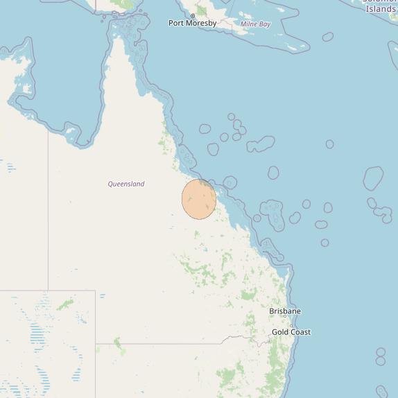 NBN-Co 1B at 145° E downlink Ka-band N006 User Spot beam coverage map