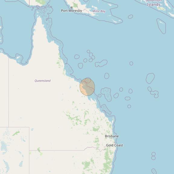 NBN-Co 1B at 145° E downlink Ka-band N007 User Spot beam coverage map