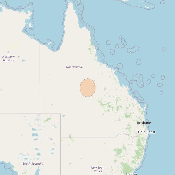 NBN-Co 1B at 145° E downlink Ka-band N008 User Spot beam coverage map