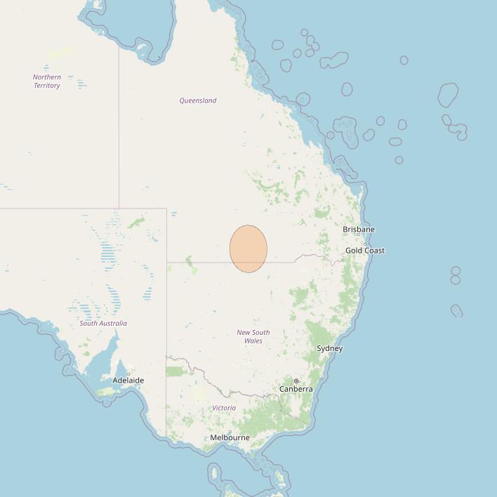 NBN-Co 1B at 145° E downlink Ka-band N021 Spot beam coverage map