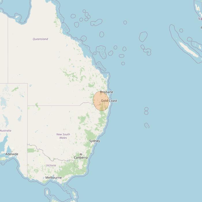 NBN-Co 1B at 145° E downlink Ka-band N024 Spot beam coverage map