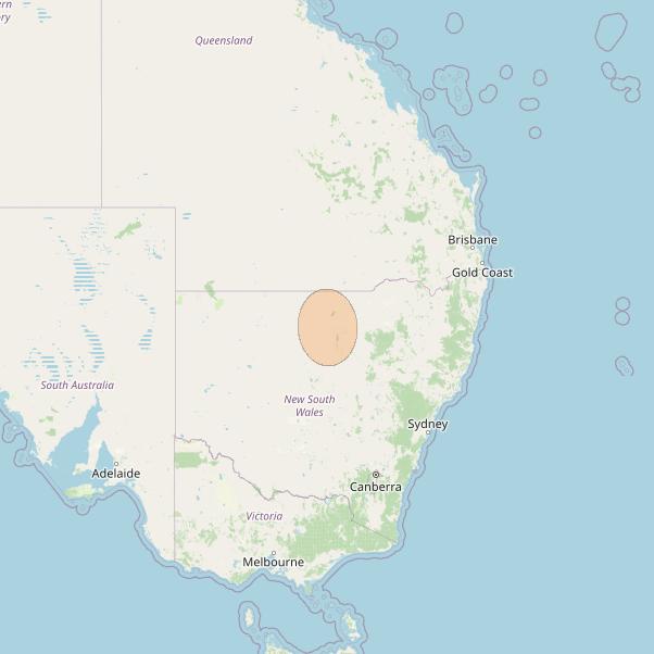 NBN-Co 1B at 145° E downlink Ka-band N026 Spot beam coverage map