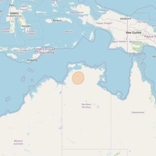 NBN-Co 1B at 145° E downlink Ka-band N058 Spot beam coverage map