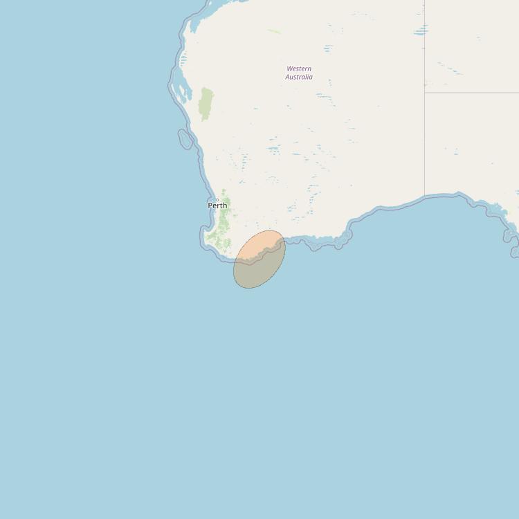 NBN-Co 1B at 145° E downlink Ka-band N069 Spot beam coverage map