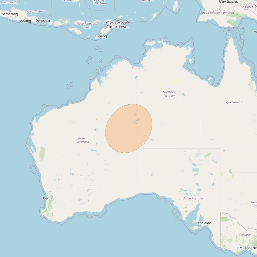 NBN-Co 1B at 145° E downlink Ka-band W088 Spot beam coverage map