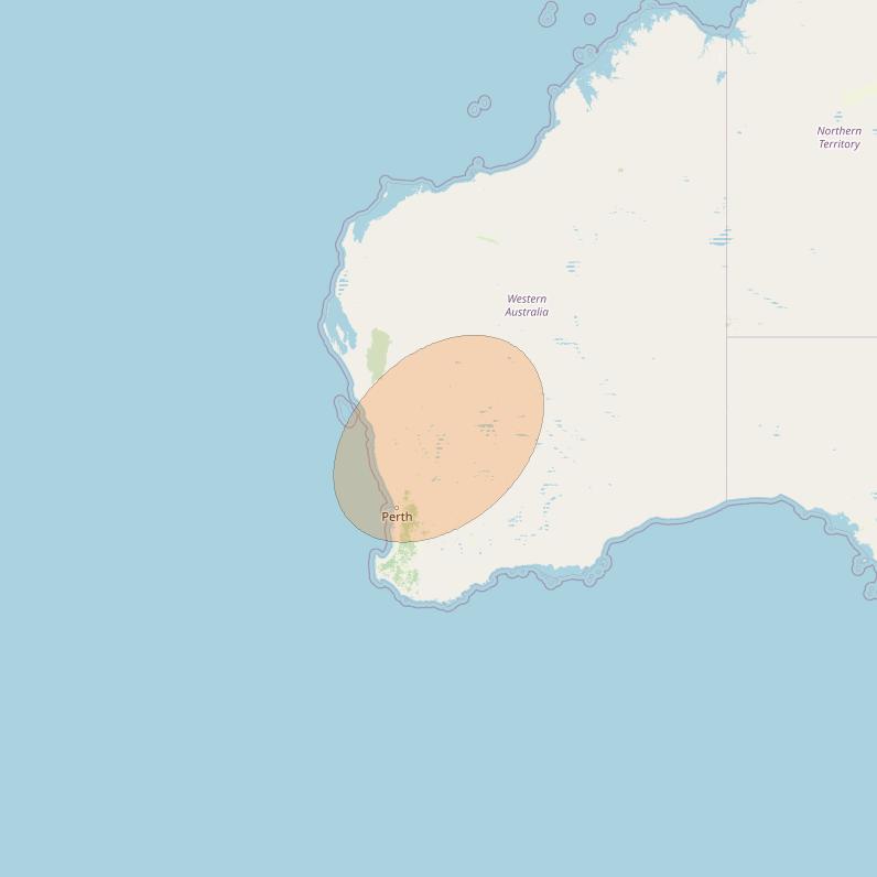 NBN-Co 1B at 145° E downlink Ka-band W092 Spot beam coverage map