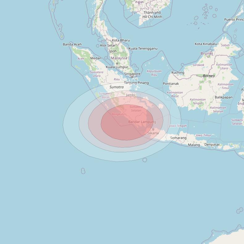 PSN 6 at 146° E downlink Ku-band S2 HTS Spot beam coverage map