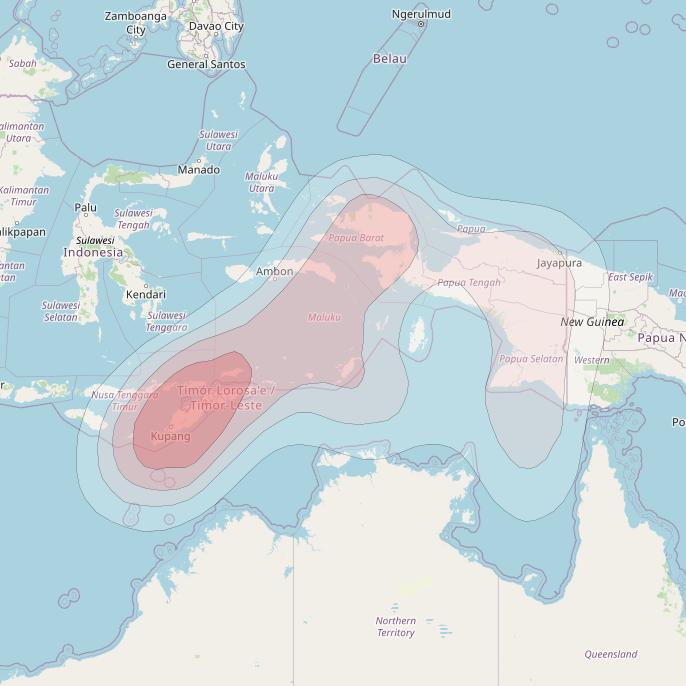 PSN 6 at 146° E downlink Ku-band S8 HTS Spot beam coverage map