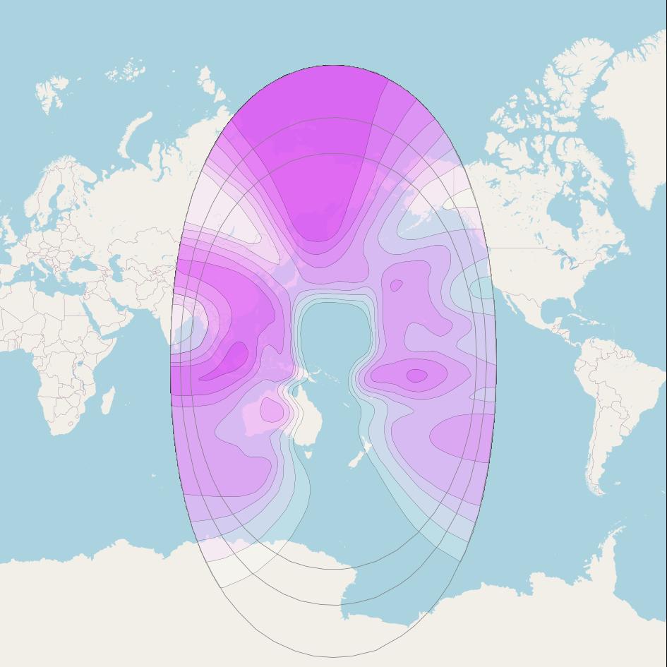 ABS-6 at 159° E downlink C-band A (even transponders) beam coverage map