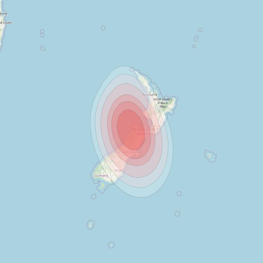 Koreasat 6 at 160&deg; E downlink Ku-band FSS beam coverage map