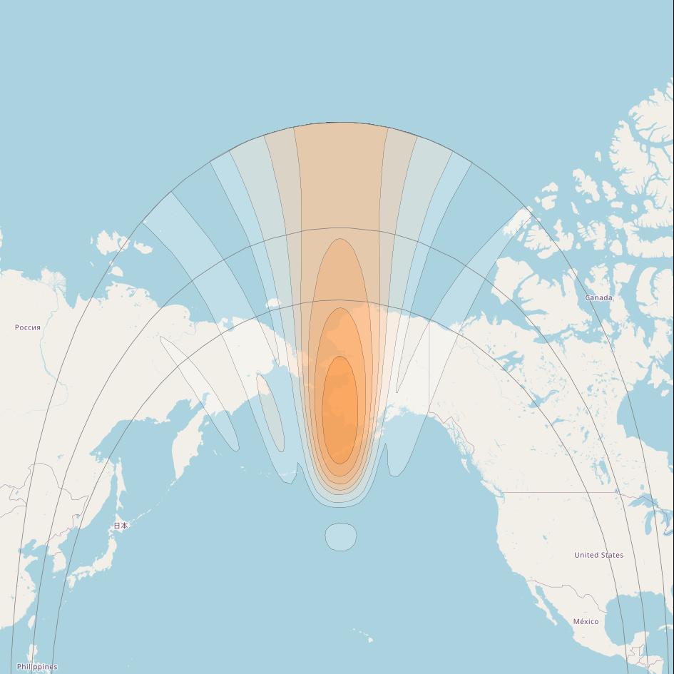 Arcturus at 19&deg; W downlink Ka-band User Spot CFTC beam coverage map