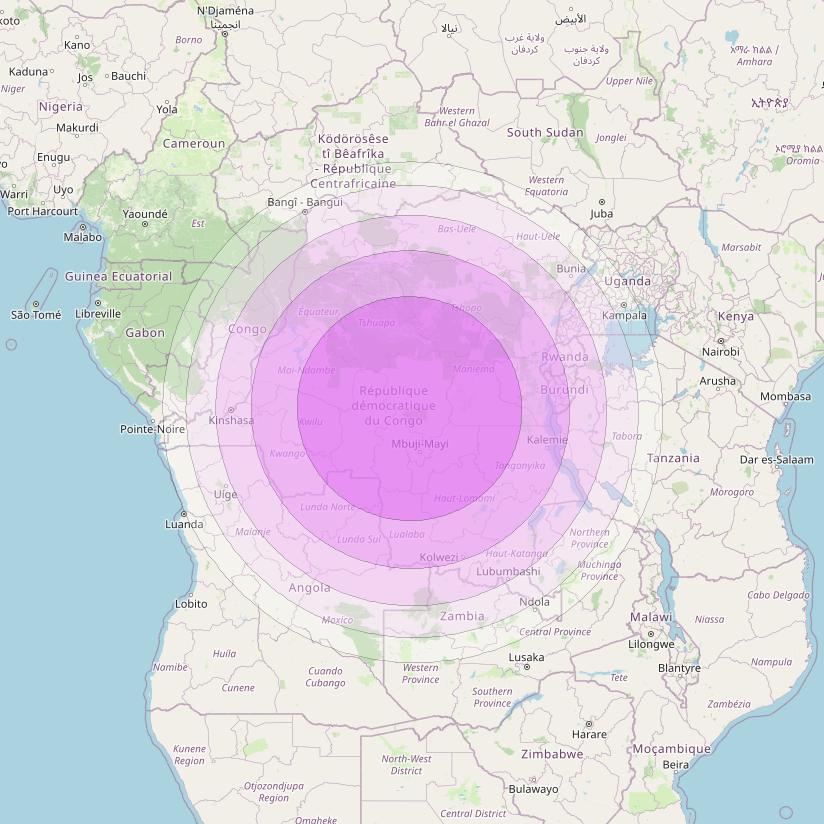 Amos 17 at 17° E downlink C-band S08 User beam coverage map