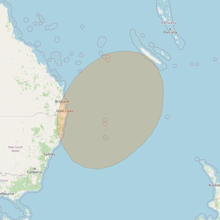 Inmarsat GX3 at 180° E downlink Ka-band S21DL Spot beam coverage map